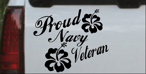 Proud Navy Veteran Hibiscus Flowers