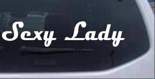 Sexy Lady Mag Font Girlie car-window-decals-stickers