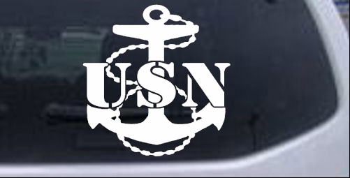 USN Navy Anchor Military car-window-decals-stickers