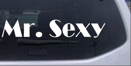Mr Sexy Broadway Font Girlie car-window-decals-stickers