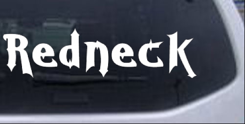Redneck Gravedigger Font Country car-window-decals-stickers