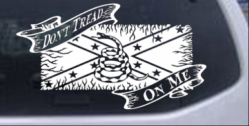 Dont Tread On Me Gadsden Rebel Flag Country car-window-decals-stickers