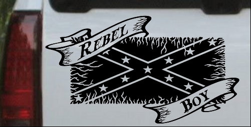 Rebel Boy with Rebel Flag