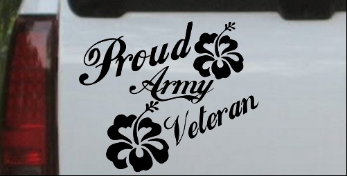 Proud Army Veteran Hibiscus Flowers