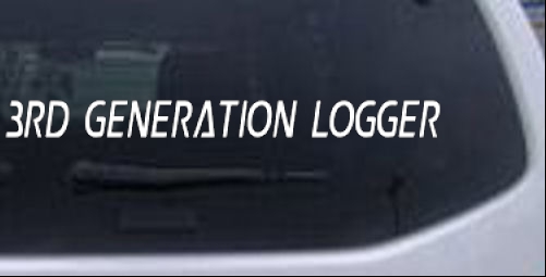 3rd Generation Logger Country car-window-decals-stickers