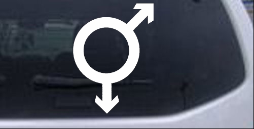 Gay Male Symbol Other car-window-decals-stickers