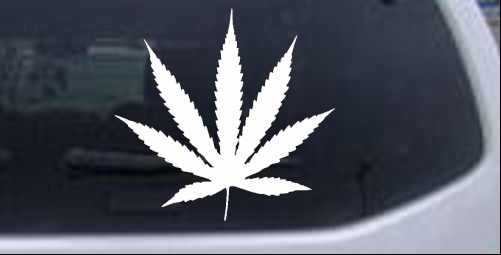 Marijuana Pot Leaf Drinking - Party car-window-decals-stickers