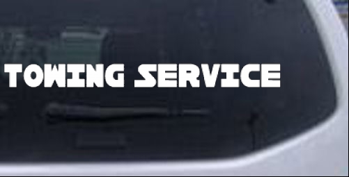 Towing Service Garage Decals car-window-decals-stickers