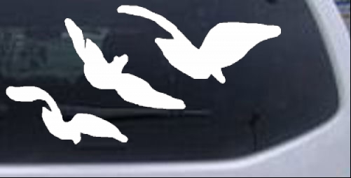 Three Birds Flying Animals car-window-decals-stickers