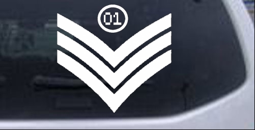 Binary Sergeant Military car-window-decals-stickers