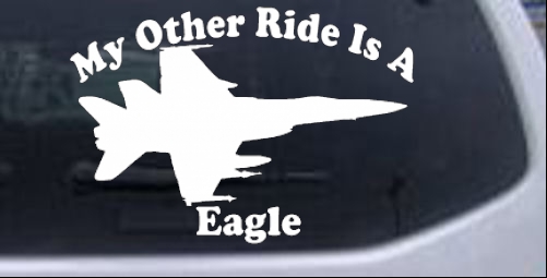 My Other Ride Is A Eagle Military car-window-decals-stickers