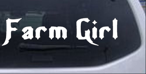 Farm Girl Country car-window-decals-stickers