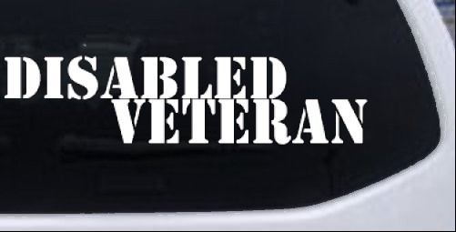 Disabled Veteran Military car-window-decals-stickers