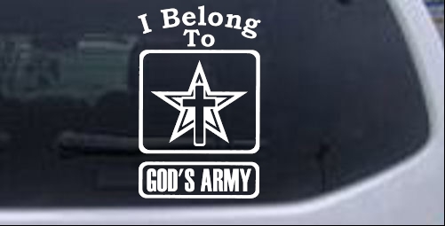 I Belong To Gods Army Christian car-window-decals-stickers