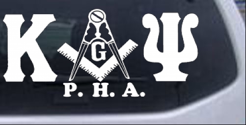 Kappa Alpha Psi Masonic PHA College car-window-decals-stickers