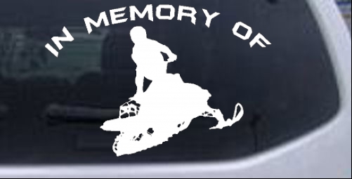 In Memory Of Snowmobile Moto Sports car-window-decals-stickers