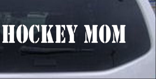 Hockey Mom Sports car-window-decals-stickers