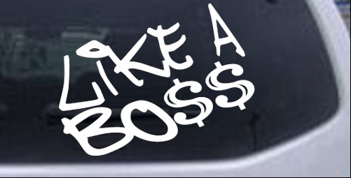 Like A Boss Funny car-window-decals-stickers