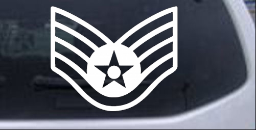 Air Force Staff Sargent Stripes Military car-window-decals-stickers