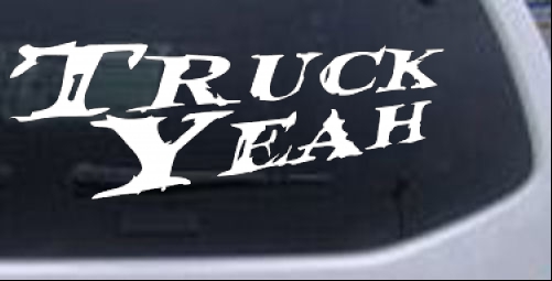 Truck Yeah Text Only Country car-window-decals-stickers