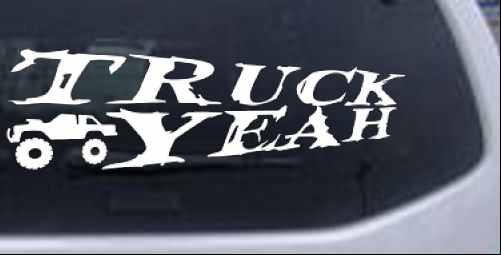 Truck Yeah With Truck Country car-window-decals-stickers