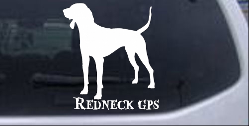 Redneck GPS Coon Dog Country car-window-decals-stickers