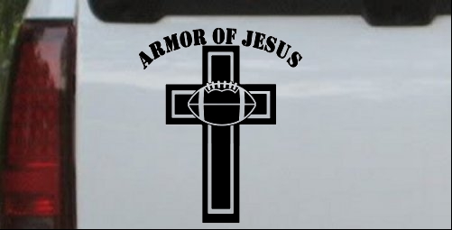 Armor Of Jesus Football Cross
