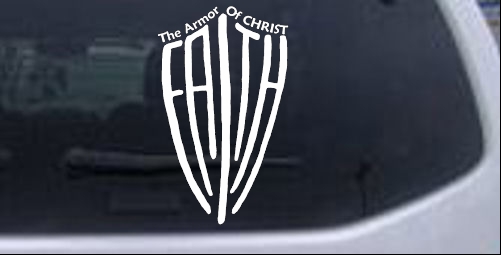 The Armor Of Christ Faith Shield Christian car-window-decals-stickers
