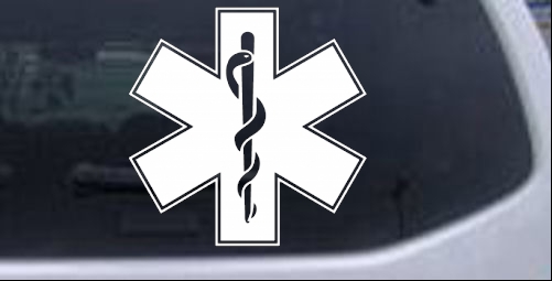EMT Star of Life Military car-window-decals-stickers