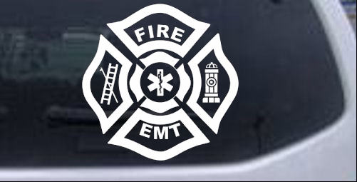 Fire Department EMT Military car-window-decals-stickers