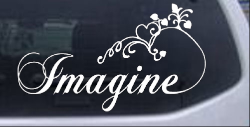 Imagine Girlie car-window-decals-stickers