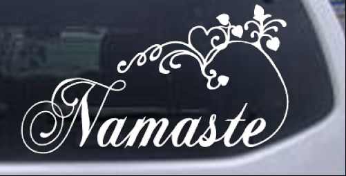 Namaste Girlie car-window-decals-stickers