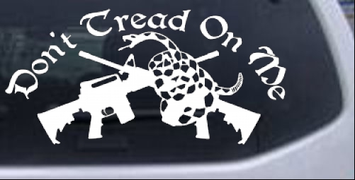 Dont Tread On Me Gadsden AR 15 Military car-window-decals-stickers
