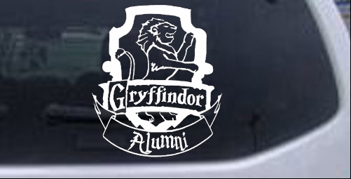 Harry Potter Gryffindor Alumni Sci Fi car-window-decals-stickers
