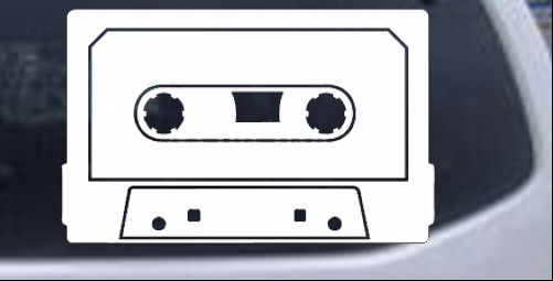 Cassette Tape Music car-window-decals-stickers