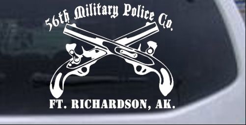 56th Military Police Co Ft Richardson AK Military car-window-decals-stickers