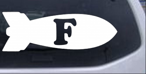 The F Bomb Funny car-window-decals-stickers