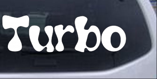 Turbo Text in Flubber Moto Sports car-window-decals-stickers