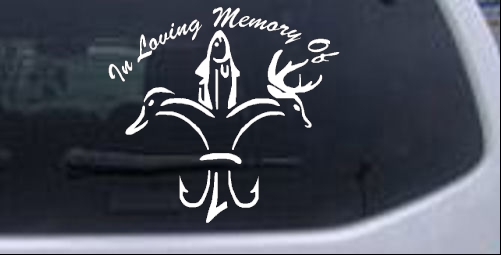 In Memory Of Hunting Fishing In Memory Of car-window-decals-stickers