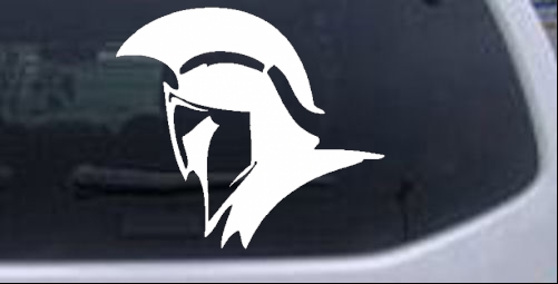 Spartan Knight Helmet Sci Fi car-window-decals-stickers