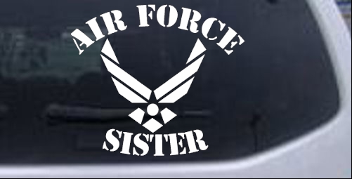 Air Force Sister Military car-window-decals-stickers