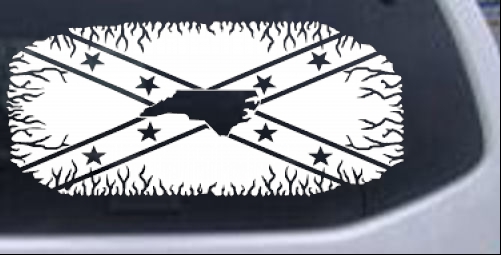 Confederate Rebel Battle Flag North Carolina Country car-window-decals-stickers