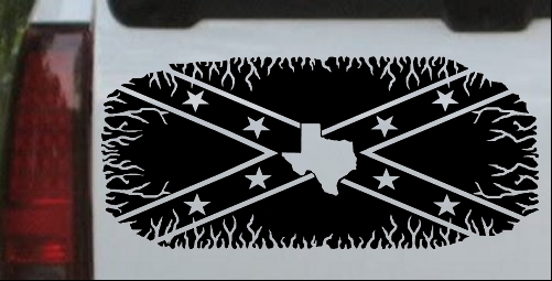 Confederate Rebel Battle Flag Texas