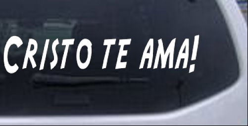 Cristo Te Ama Christian car-window-decals-stickers