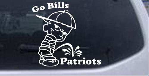Go Bills Pee On Patriots Pee Ons car-window-decals-stickers