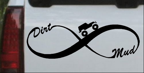 Jeep Infinity Sign with Dirt and mud