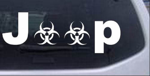 Radio Active Bio Hazard Jeep Off Road car-window-decals-stickers