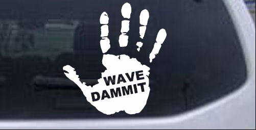 Jeep Wave Dammit Muddy Hand Off Road car-window-decals-stickers