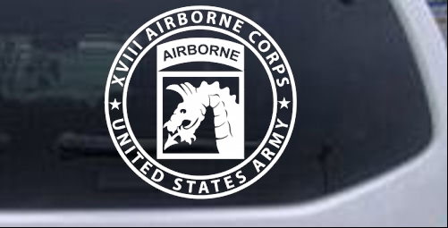 XVIII Blue Dragons AirBorne Military car-window-decals-stickers