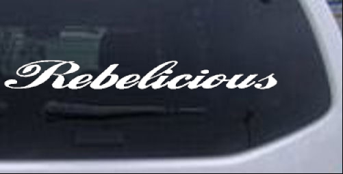 Rebelicious Windshield  Country car-window-decals-stickers